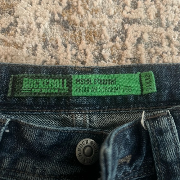 Men’s Rock & Roll Denim Jeans-regular fit straight leg. 31x32 - Picture 4 of 4